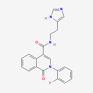 2-(2-fluorophenyl)-N-[2-(1H-imidazol-4-yl)ethyl]-1-oxo-1,2-dihydroisoquinoline-4-carboxamide