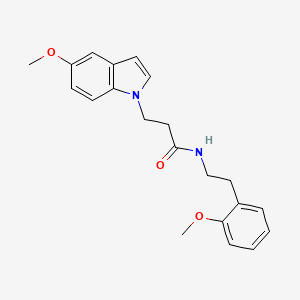 molecular formula C21H24N2O3 B11144177 3-(5-methoxy-1H-indol-1-yl)-N-[2-(2-methoxyphenyl)ethyl]propanamide 