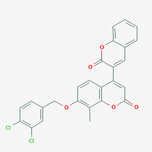 7'-[(3,4-dichlorobenzyl)oxy]-8'-methyl-2H,2'H-3,4'-bichromene-2,2'-dione