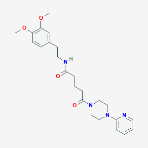 N~1~-(3,4-dimethoxyphenethyl)-5-oxo-5-[4-(2-pyridyl)piperazino]pentanamide