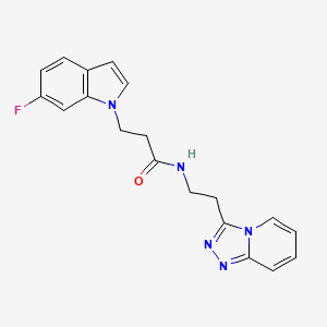 3-(6-fluoro-1H-indol-1-yl)-N-(2-[1,2,4]triazolo[4,3-a]pyridin-3-ylethyl)propanamide