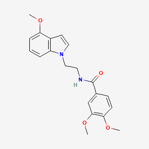 3,4-dimethoxy-N-[2-(4-methoxy-1H-indol-1-yl)ethyl]benzamide