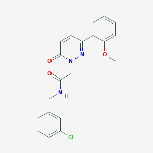 molecular formula C20H18ClN3O3 B11144299 N~1~-(3-chlorobenzyl)-2-[3-(2-methoxyphenyl)-6-oxo-1(6H)-pyridazinyl]acetamide 