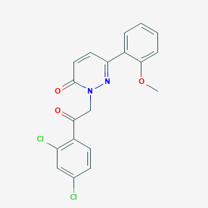 molecular formula C19H14Cl2N2O3 B11144307 2-[2-(2,4-dichlorophenyl)-2-oxoethyl]-6-(2-methoxyphenyl)-3(2H)-pyridazinone 