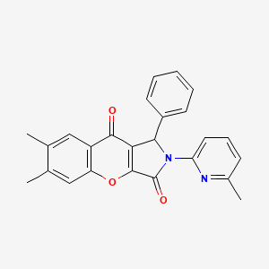 6,7-Dimethyl-2-(6-methylpyridin-2-yl)-1-phenyl-1,2-dihydrochromeno[2,3-c]pyrrole-3,9-dione