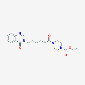 ethyl 4-[6-(4-oxo-3(4H)-quinazolinyl)hexanoyl]-1-piperazinecarboxylate