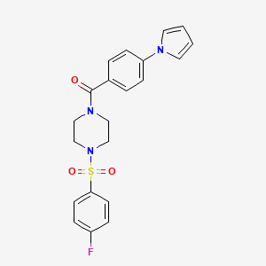 1-(4-fluorobenzenesulfonyl)-4-[4-(1H-pyrrol-1-yl)benzoyl]piperazine