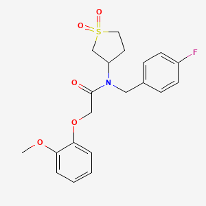 N-(1,1-dioxidotetrahydrothiophen-3-yl)-N-(4-fluorobenzyl)-2-(2-methoxyphenoxy)acetamide