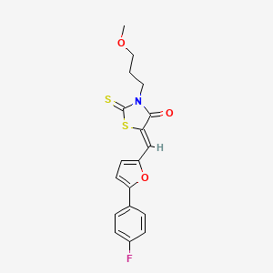 (5Z)-5-{[5-(4-fluorophenyl)furan-2-yl]methylidene}-3-(3-methoxypropyl)-2-thioxo-1,3-thiazolidin-4-one