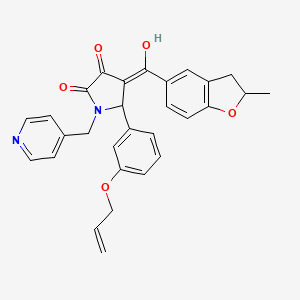 3-hydroxy-4-[(2-methyl-2,3-dihydro-1-benzofuran-5-yl)carbonyl]-5-[3-(prop-2-en-1-yloxy)phenyl]-1-(pyridin-4-ylmethyl)-1,5-dihydro-2H-pyrrol-2-one