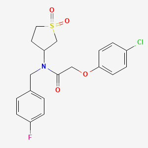 2-(4-chlorophenoxy)-N-(1,1-dioxidotetrahydrothiophen-3-yl)-N-(4-fluorobenzyl)acetamide