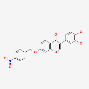 molecular formula C24H19NO7 B11144414 3-(3,4-Dimethoxyphenyl)-7-[(4-nitrophenyl)methoxy]chromen-4-one 