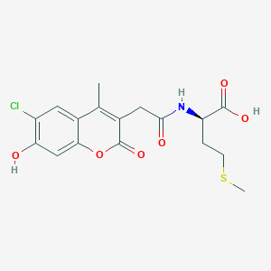 N-[(6-chloro-7-hydroxy-4-methyl-2-oxo-2H-chromen-3-yl)acetyl]-D-methionine