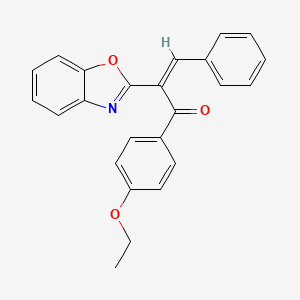 molecular formula C24H19NO3 B11144443 (2Z)-2-(1,3-benzoxazol-2-yl)-1-(4-ethoxyphenyl)-3-phenylprop-2-en-1-one 