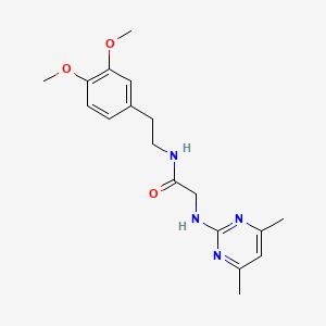 N-(3,4-dimethoxyphenethyl)-2-[(4,6-dimethyl-2-pyrimidinyl)amino]acetamide