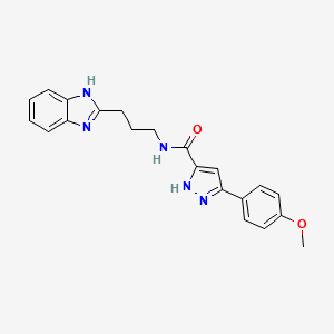 N-[3-(1H-benzimidazol-2-yl)propyl]-5-(4-methoxyphenyl)-1H-pyrazole-3-carboxamide