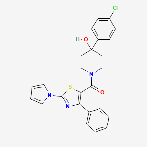 [4-(4-chlorophenyl)-4-hydroxypiperidino][4-phenyl-2-(1H-pyrrol-1-yl)-1,3-thiazol-5-yl]methanone