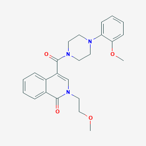 molecular formula C24H27N3O4 B11144490 2-(2-methoxyethyl)-4-{[4-(2-methoxyphenyl)piperazino]carbonyl}-1(2H)-isoquinolinone 