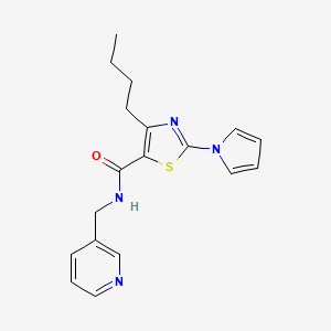 molecular formula C18H20N4OS B11144494 4-butyl-N-(pyridin-3-ylmethyl)-2-(1H-pyrrol-1-yl)-1,3-thiazole-5-carboxamide 