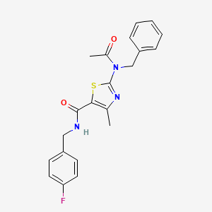 2-[acetyl(benzyl)amino]-N-(4-fluorobenzyl)-4-methyl-1,3-thiazole-5-carboxamide