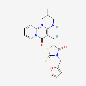 3-(2-furylmethyl)-5-{(Z)-1-[2-(isobutylamino)-4-oxo-4H-pyrido[1,2-a]pyrimidin-3-yl]methylidene}-2-thioxo-1,3-thiazolan-4-one