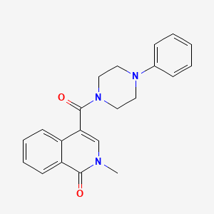 molecular formula C21H21N3O2 B11144531 2-methyl-4-[(4-phenylpiperazino)carbonyl]-1(2H)-isoquinolinone 