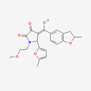 3-hydroxy-1-(2-methoxyethyl)-4-[(2-methyl-2,3-dihydro-1-benzofuran-5-yl)carbonyl]-5-(5-methylfuran-2-yl)-1,5-dihydro-2H-pyrrol-2-one