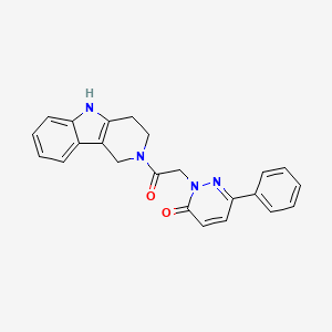 molecular formula C23H20N4O2 B11144573 2-[2-oxo-2-(1,3,4,5-tetrahydro-2H-pyrido[4,3-b]indol-2-yl)ethyl]-6-phenyl-3(2H)-pyridazinone 