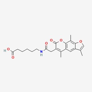 6-{[(3,5,9-trimethyl-7-oxo-7H-furo[3,2-g]chromen-6-yl)acetyl]amino}hexanoic acid