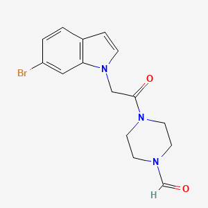 4-[(6-bromo-1H-indol-1-yl)acetyl]-1-piperazinecarbaldehyde