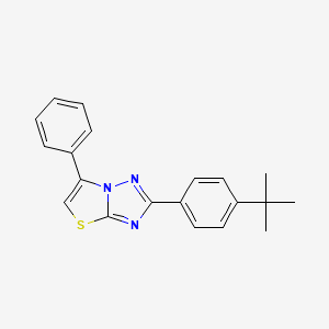 molecular formula C20H19N3S B11144593 2-(4-Tert-butylphenyl)-6-phenyl-[1,2,4]triazolo[3,2-b][1,3]thiazole 