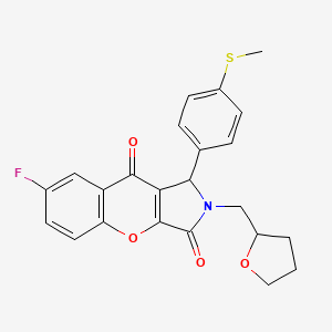 7-Fluoro-1-[4-(methylsulfanyl)phenyl]-2-(tetrahydrofuran-2-ylmethyl)-1,2-dihydrochromeno[2,3-c]pyrrole-3,9-dione