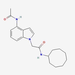 molecular formula C20H27N3O2 B11144624 2-[4-(acetylamino)-1H-indol-1-yl]-N-cyclooctylacetamide 