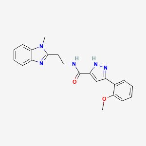 5-(2-methoxyphenyl)-N-[2-(1-methyl-1H-benzimidazol-2-yl)ethyl]-1H-pyrazole-3-carboxamide