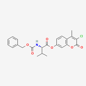 molecular formula C23H22ClNO6 B11144640 3-chloro-4-methyl-2-oxo-2H-chromen-7-yl (2S)-2-{[(benzyloxy)carbonyl]amino}-3-methylbutanoate 