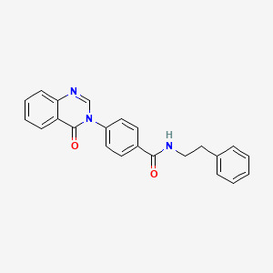 molecular formula C23H19N3O2 B11144655 4-[4-oxo-3(4H)-quinazolinyl]-N-phenethylbenzamide 