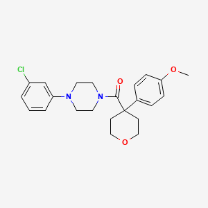 [4-(3-chlorophenyl)piperazino][4-(4-methoxyphenyl)tetrahydro-2H-pyran-4-yl]methanone