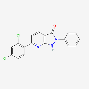 molecular formula C18H11Cl2N3O B11144670 6-(2,4-dichlorophenyl)-2-phenyl-1,2-dihydro-3H-pyrazolo[3,4-b]pyridin-3-one 