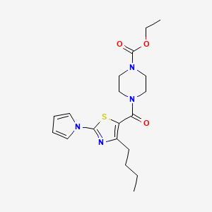 ethyl 4-{[4-butyl-2-(1H-pyrrol-1-yl)-1,3-thiazol-5-yl]carbonyl}piperazine-1-carboxylate