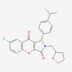 7-Chloro-1-[4-(propan-2-yl)phenyl]-2-(tetrahydrofuran-2-ylmethyl)-1,2-dihydrochromeno[2,3-c]pyrrole-3,9-dione