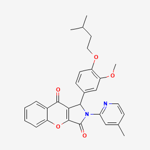 1-[3-Methoxy-4-(3-methylbutoxy)phenyl]-2-(4-methylpyridin-2-yl)-1,2-dihydrochromeno[2,3-c]pyrrole-3,9-dione