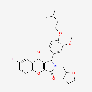 7-Fluoro-1-[3-methoxy-4-(3-methylbutoxy)phenyl]-2-(tetrahydrofuran-2-ylmethyl)-1,2-dihydrochromeno[2,3-c]pyrrole-3,9-dione