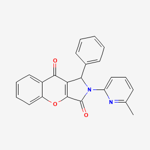 molecular formula C23H16N2O3 B11144719 2-(6-Methylpyridin-2-yl)-1-phenyl-1,2-dihydrochromeno[2,3-c]pyrrole-3,9-dione 