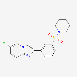 3-(6-Chloroimidazo[1,2-a]pyridin-2-yl)phenyl piperidino sulfone