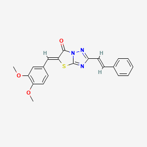 (5Z)-5-(3,4-dimethoxybenzylidene)-2-[(E)-2-phenylethenyl][1,3]thiazolo[3,2-b][1,2,4]triazol-6(5H)-one