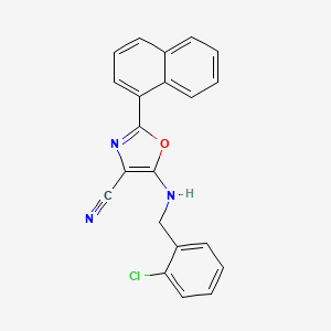 5-[(2-Chlorobenzyl)amino]-2-(naphthalen-1-yl)-1,3-oxazole-4-carbonitrile