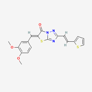 (5Z)-5-(3,4-dimethoxybenzylidene)-2-[(E)-2-(thiophen-2-yl)ethenyl][1,3]thiazolo[3,2-b][1,2,4]triazol-6(5H)-one