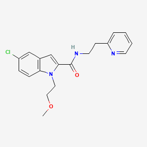 molecular formula C19H20ClN3O2 B11144773 5-chloro-1-(2-methoxyethyl)-N-[2-(2-pyridyl)ethyl]-1H-indole-2-carboxamide 