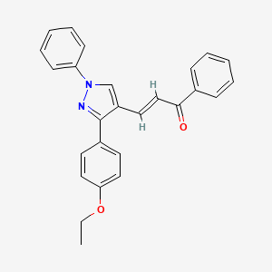 (2E)-3-[3-(4-ethoxyphenyl)-1-phenylpyrazol-4-yl]-1-phenylprop-2-en-1-one