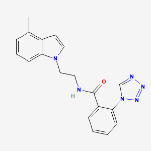 N-[2-(4-methyl-1H-indol-1-yl)ethyl]-2-(1H-1,2,3,4-tetraazol-1-yl)benzamide